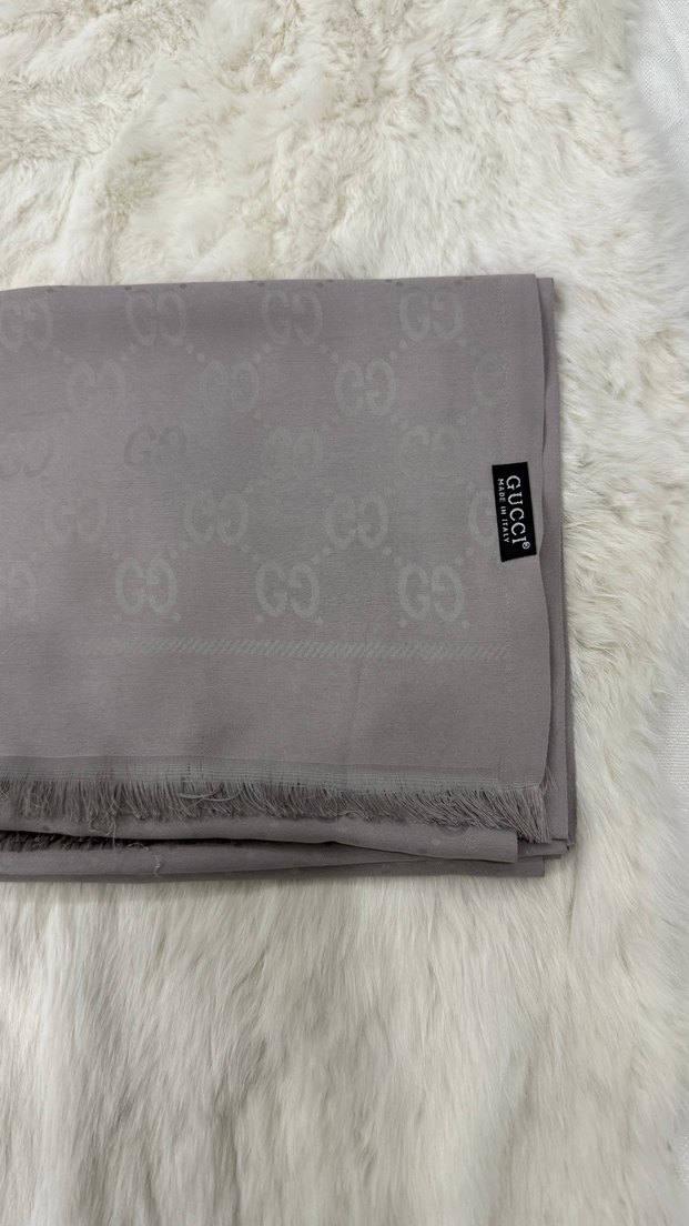 Gri Kadın kaşmir şal bej renk - Görsel 5