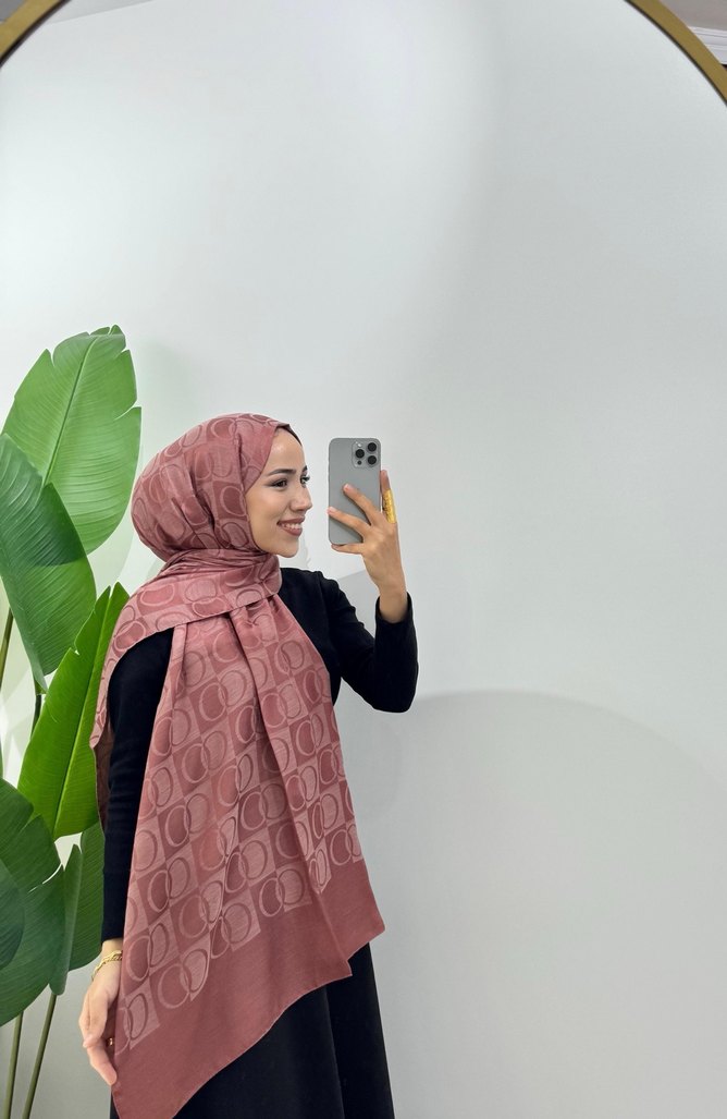 İmannoor damga desen şal - Görsel 2