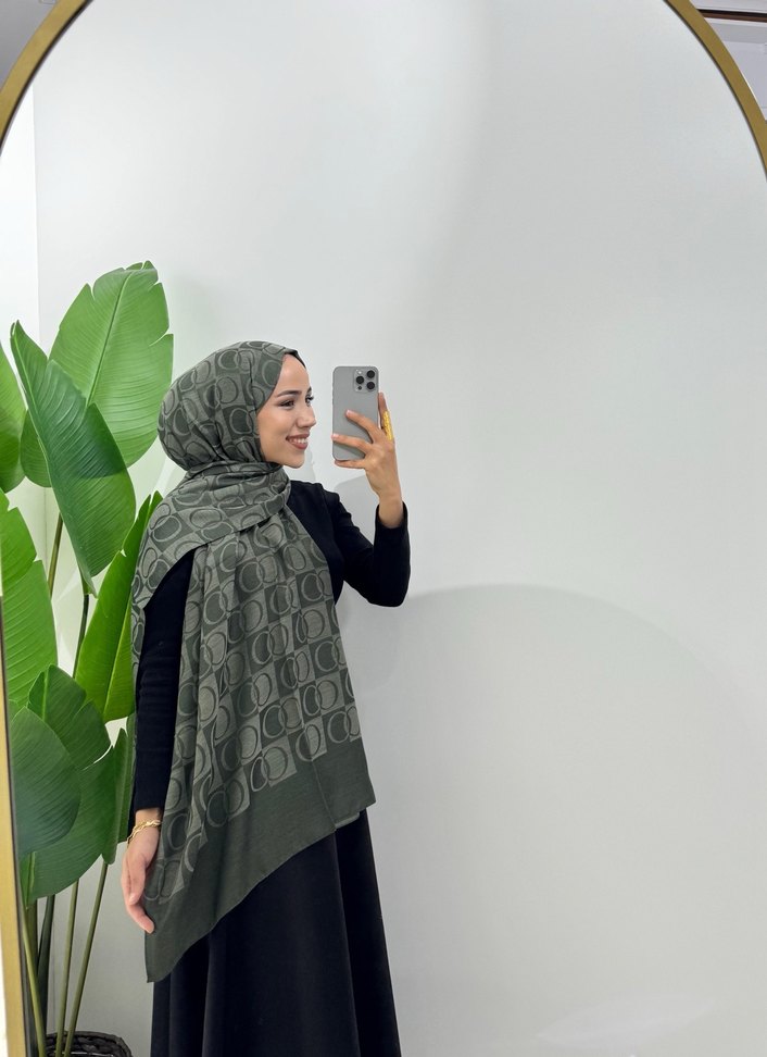 İmannoor damga desen şal - Görsel 5