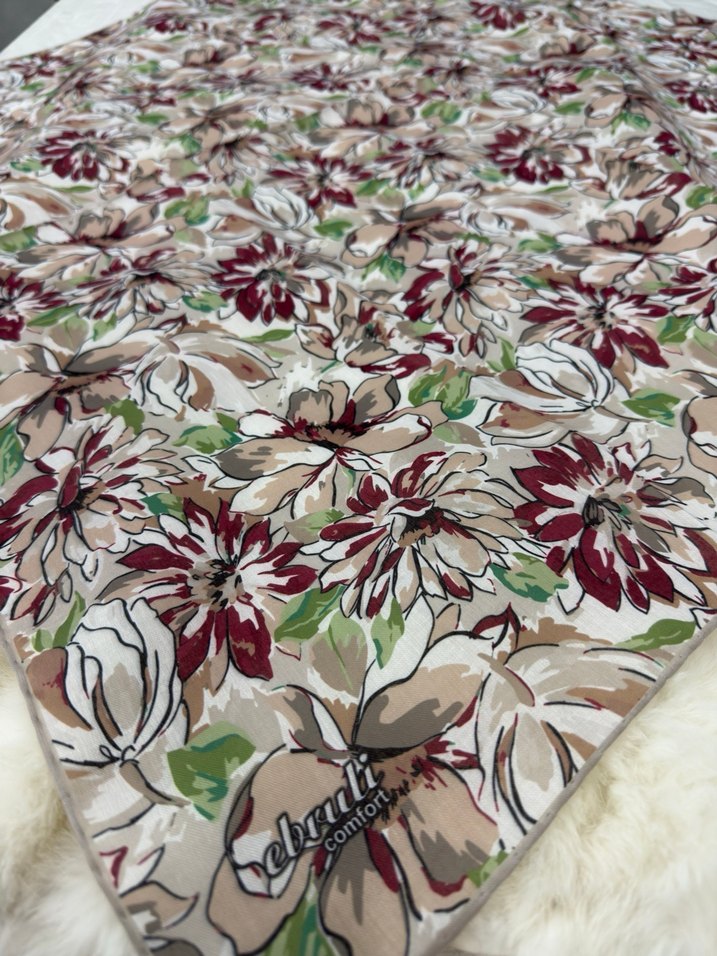 Dantel Detaylı Bohem Kadın Pamuk eşarp - Görsel 4