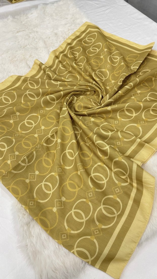 Kadın Pamuk şal yağ yeşili - Görsel 5