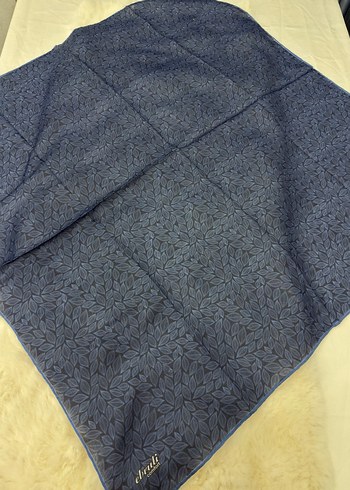 Kadın Koyu Mavi pamuk eşarp - Görsel 4