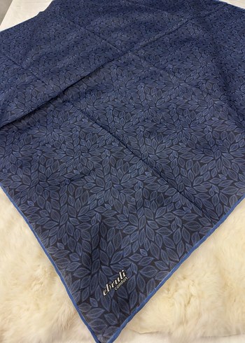 Kadın Koyu Mavi pamuk eşarp - Görsel 3