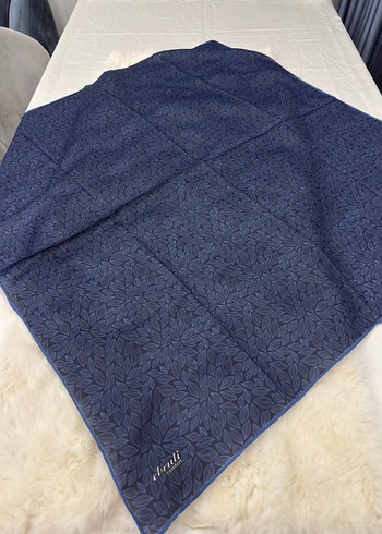 Kadın Koyu Mavi pamuk eşarp - Görsel 2