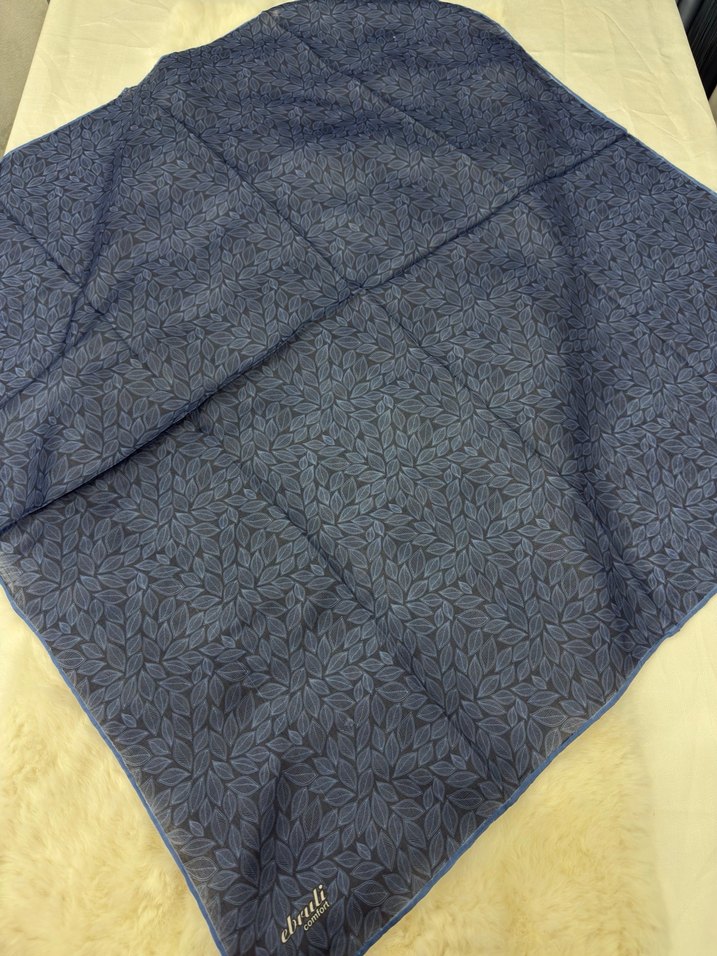 Kadın Koyu Mavi pamuk eşarp - Görsel 4