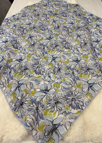 Gri Mavi pamuk eşarp - Görsel 3