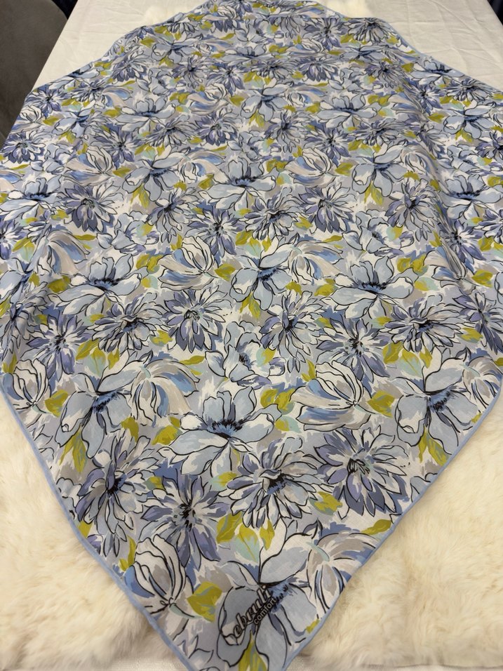 Gri Mavi pamuk eşarp - Görsel 3