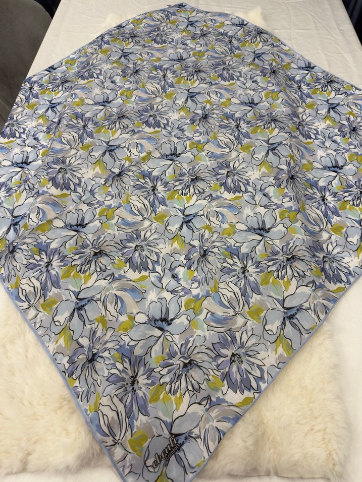 Gri Mavi pamuk eşarp - Görsel 2