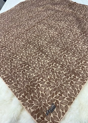 Dantel Detaylı Kahverengi Kadın Pamuk eşarp - Görsel 6