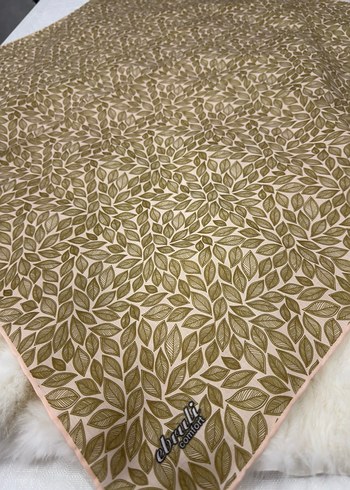 Dantel Detaylı Bej Kadın Pamuk eşarp - Görsel 4