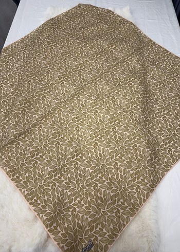 Dantel Detaylı Bej Kadın Pamuk eşarp - Görsel 2