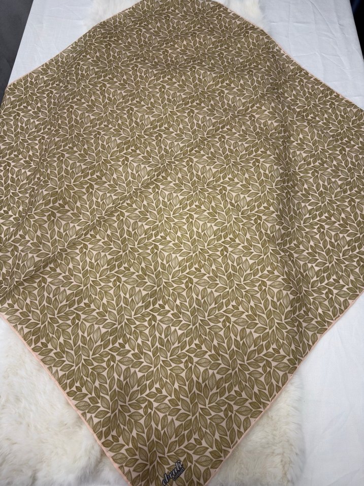 Dantel Detaylı Bej Kadın Pamuk eşarp - Görsel 3