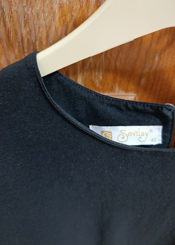 Kadın Siyah Uzun Keten Elbise - Görsel 3