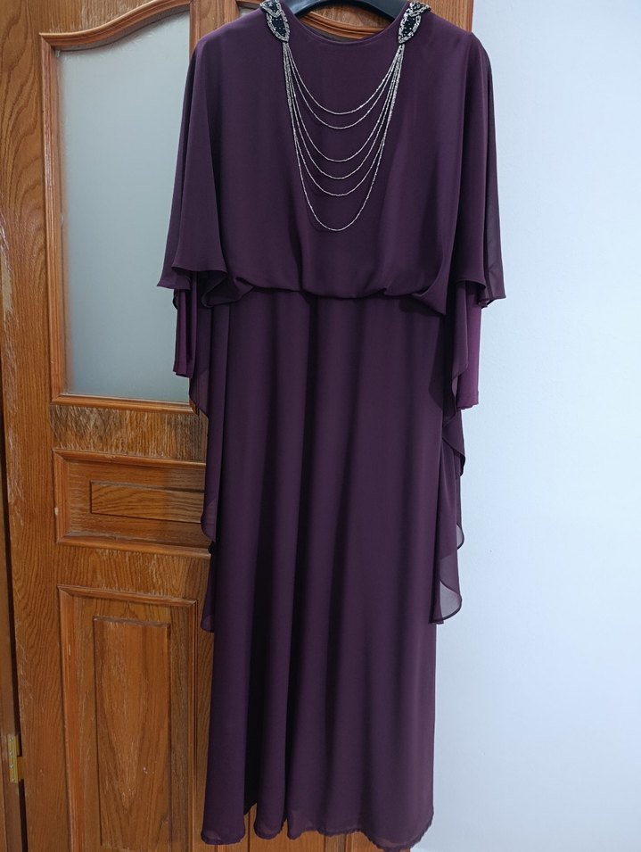 Mor Nakışlı Fermuarlı Kadın Broş - Görsel 2