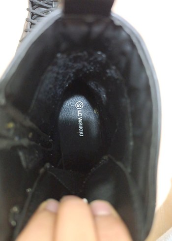 Siyah Minimalist Platform Topuklu Kadın Bot - Görsel 6