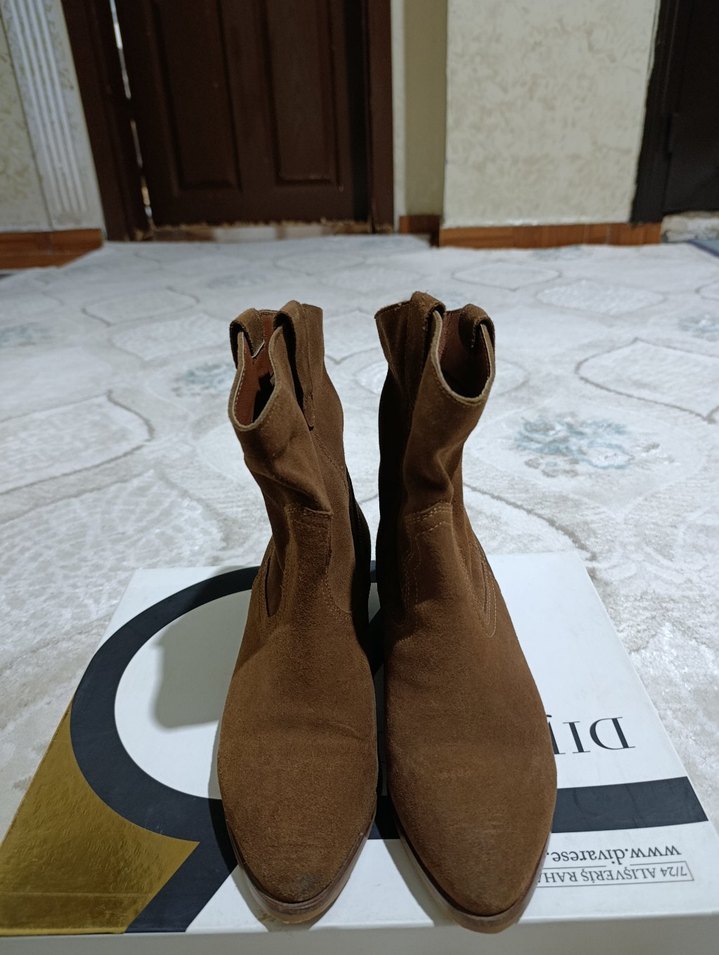 taba Kadın Süet Topuklu Bot hotic - Görsel 4