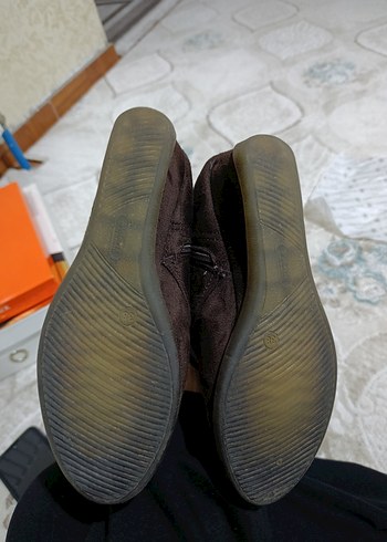 Kahverengi Süet Kadın Dolgu Topuk Bot POLARİS - Görsel 7