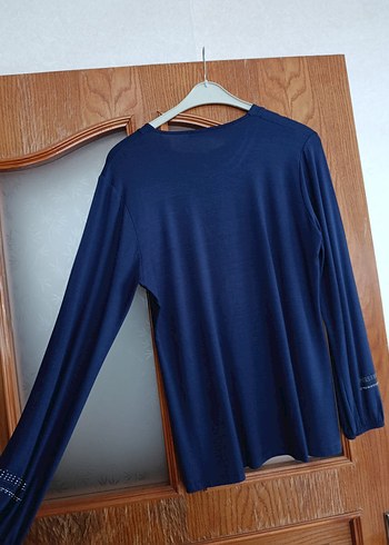 tas Detaylı Lacivert Kadın Bluz - Görsel 6