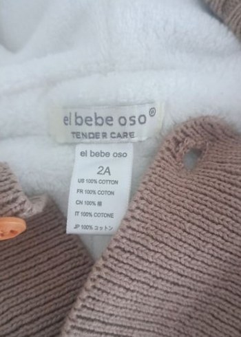 El beb oso Kapüşonlu Örgü Bebek Tulumu - Görsel 3