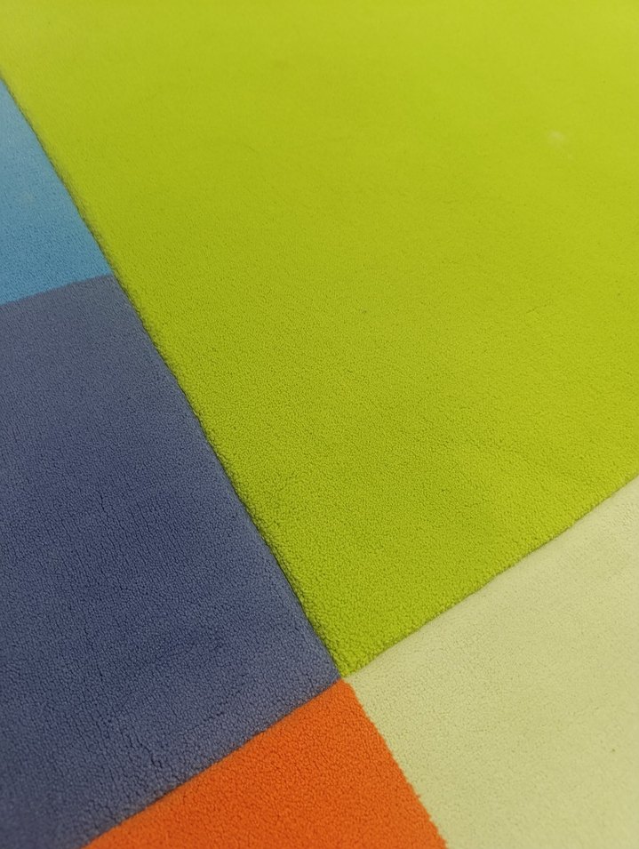 Renkli Modern Desenli Çok Renkli Halı - Görsel 2