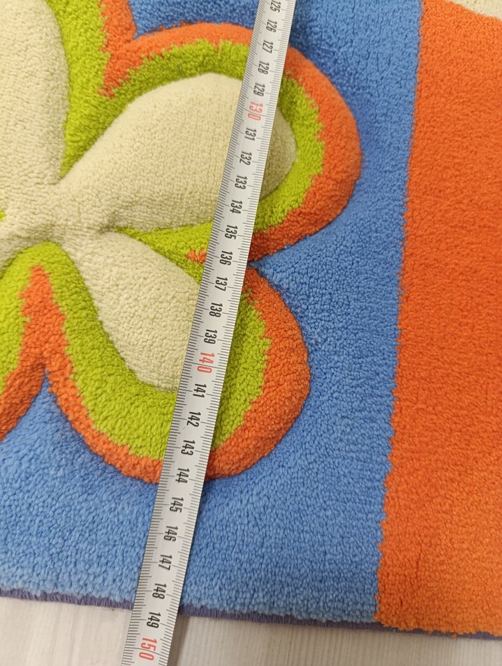 Renkli Modern Desenli Çok Renkli Halı - Görsel 5