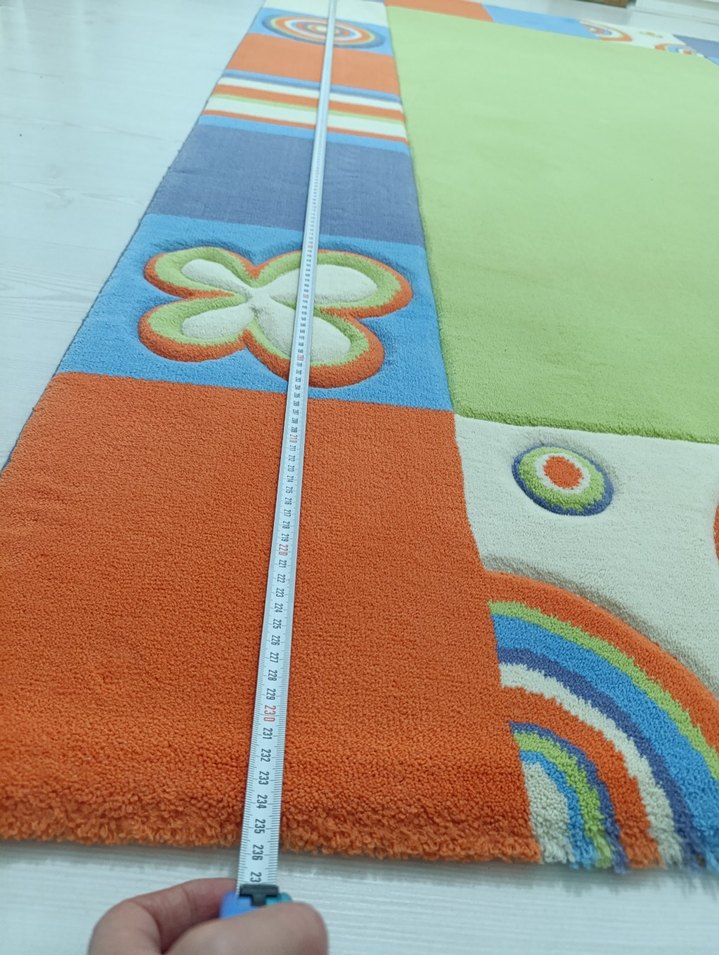 Renkli Modern Desenli Çok Renkli Halı - Görsel 4