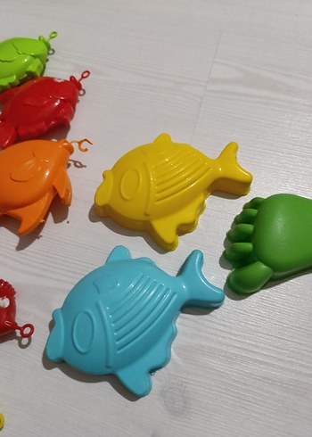 Renkli Plastik Balık Oyuncak Seti - Görsel 10