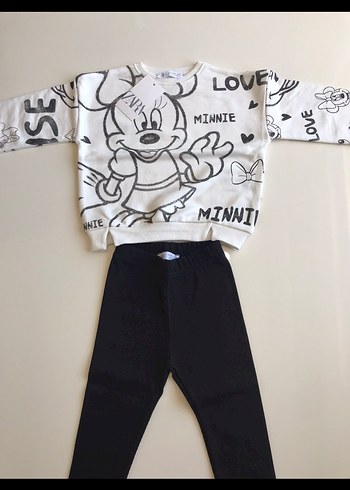 Minnie Baskılı Bebek Kız Eşofman Takımı