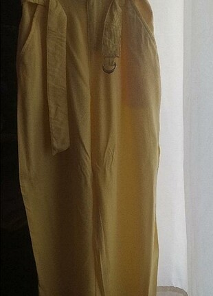 xs Beden sarı Renk Bershka Tencel Pantolon