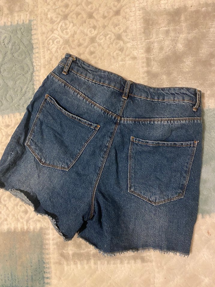 Mini kot şort - Görsel 2