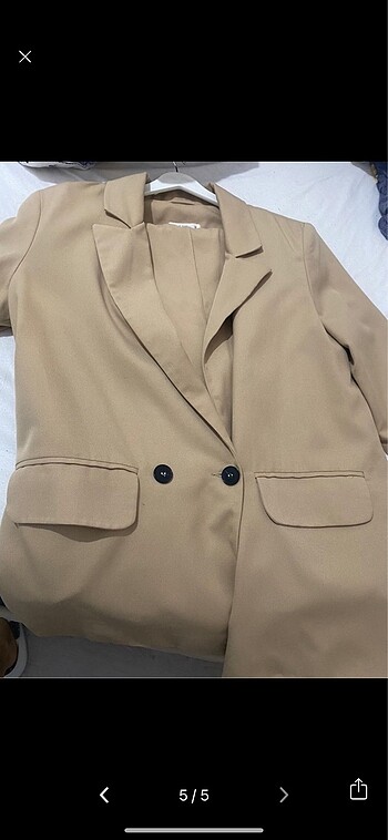 38 Beden kahverengi Renk Takim blazer