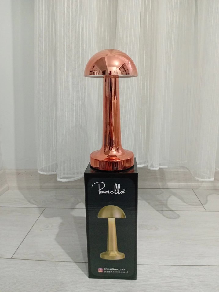 Diger Parlak Bej Masa Lambası Panella - Görsel 2