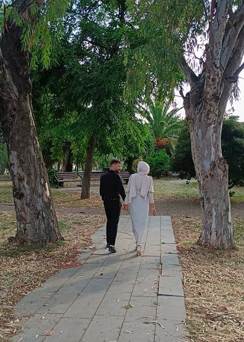 Etnik Desenli Transparan Beyaz Midi Elbise - Görsel 2