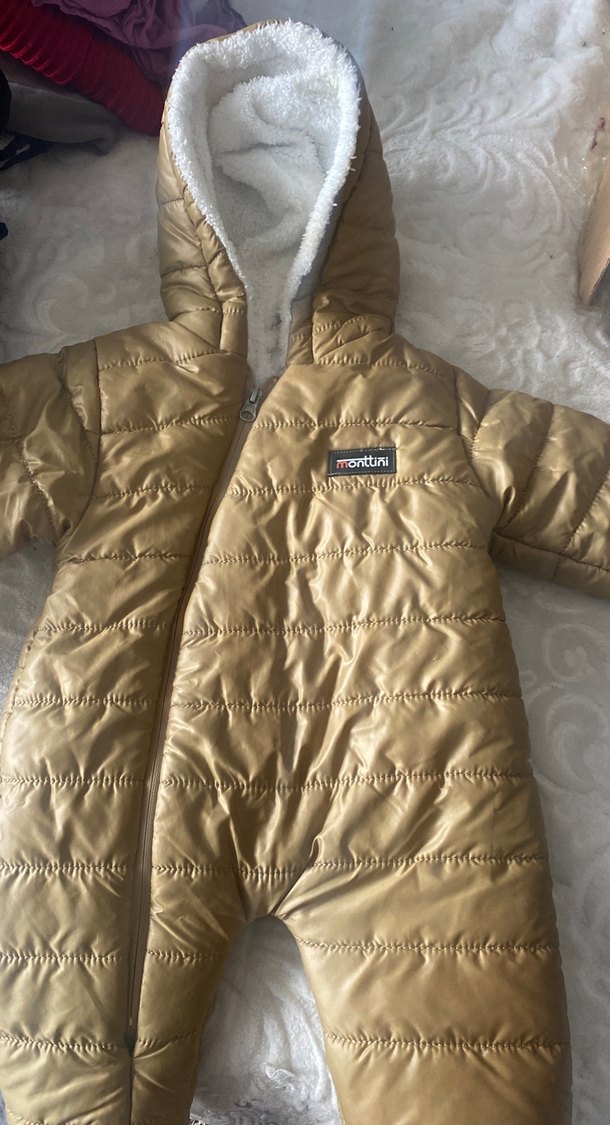 Kız Bebek Parlak Kahverengi Kürklü Tulumu - Görsel 2