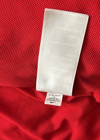 Erkek Kırmızı Fermuarlı Spor Yağmurluk - Görsel 2