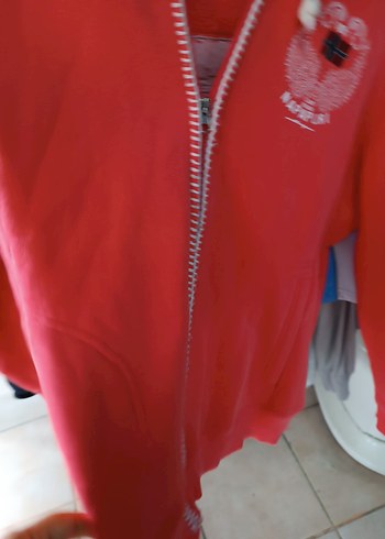 Fermuarlı Kırmızı Kadın Sweatshirt