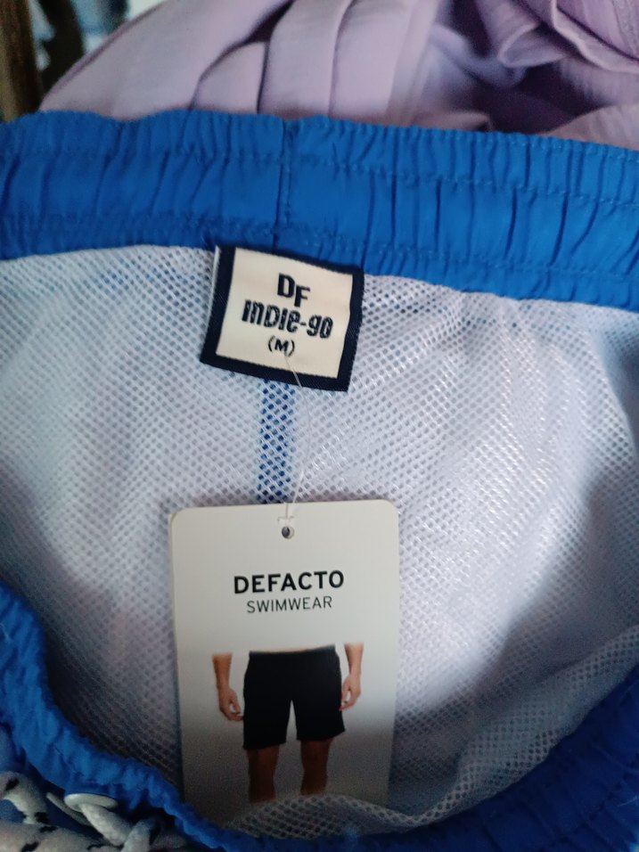 Defacto Erkek Mavi Mini Yüzme Şortu - Görsel 2