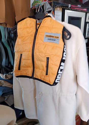 Sarı Fermuarlı Erkek Çocuk Yelek