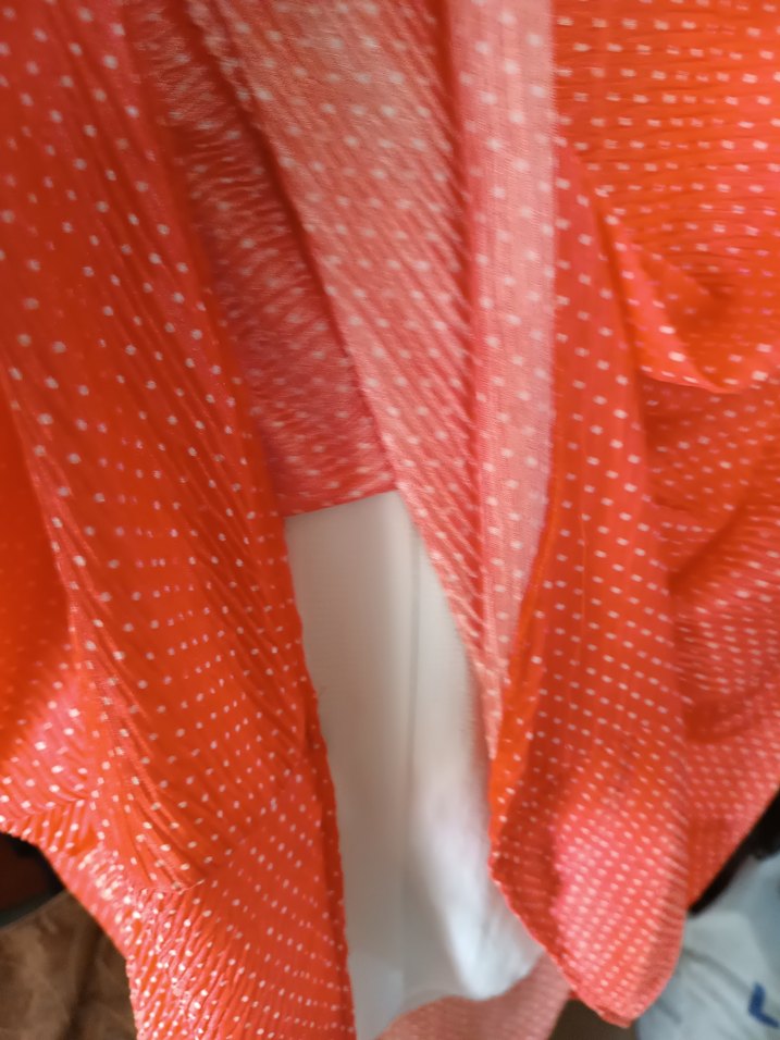 Kırmızı Puantiyeli Midi Hamile Etek - Görsel 2