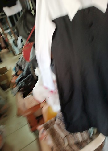 Düğmeli Siyah-Beyaz Midi Tulum - Görsel 2