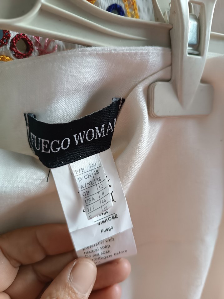 Nakışlı Çok Renkli Uzun Hamile Etek - Görsel 4