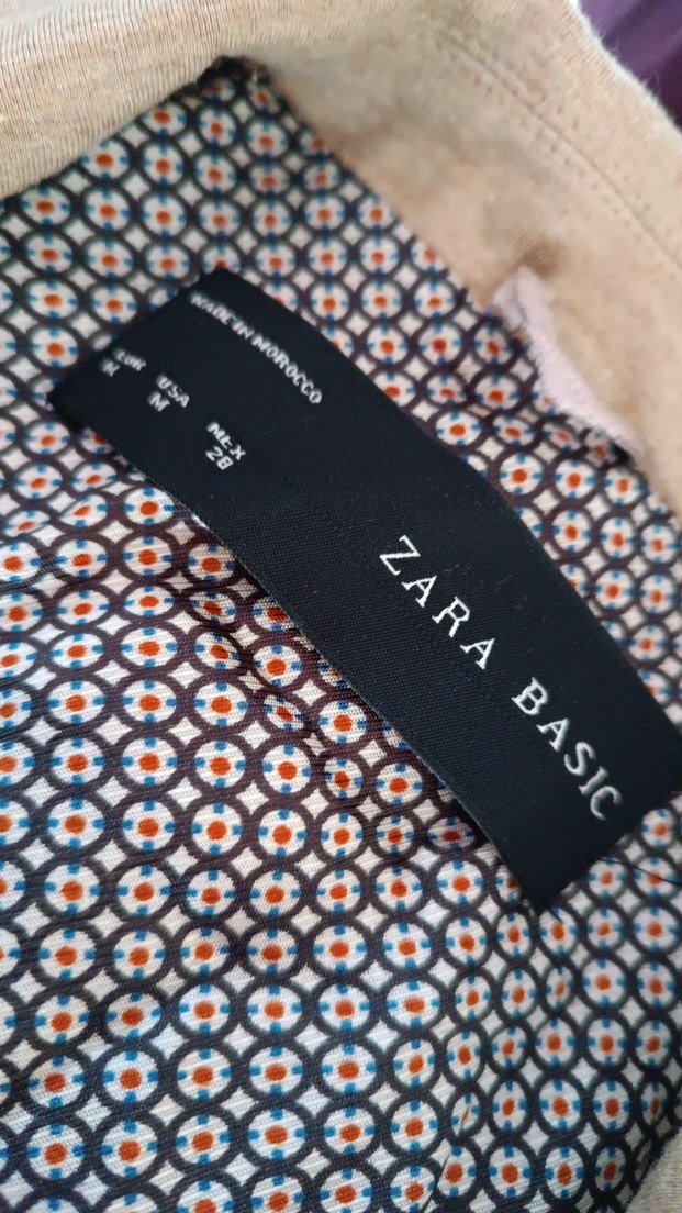 Bej Kadın Keten Ceket, Düğmeli, Normal Boy - Görsel 4