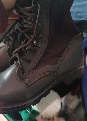 Kahverengi Deri Bağcıklı Biker Bot - Görsel 2