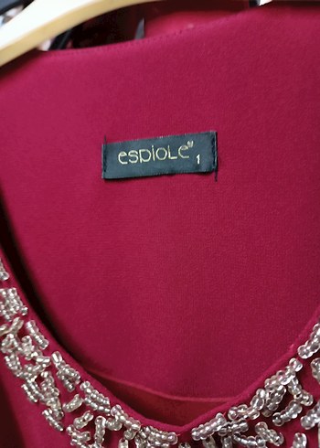 Diğer Bordo Uzun Kollu Nakışlı Kadın Elbise