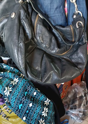 Kahverengi Deri Kadın Biker Ceket - Görsel 3