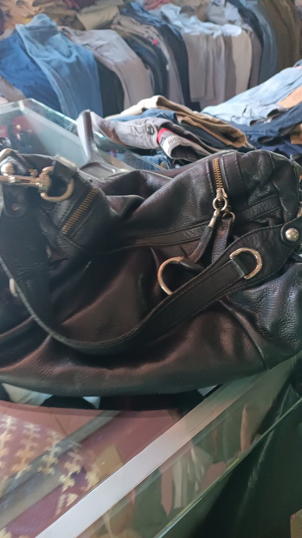 Kahverengi Deri Kadın Biker Ceket - Görsel 5