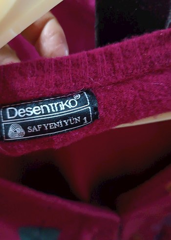 Bordo Batik Desenli Düğmeli Hamile Ceket - Görsel 2