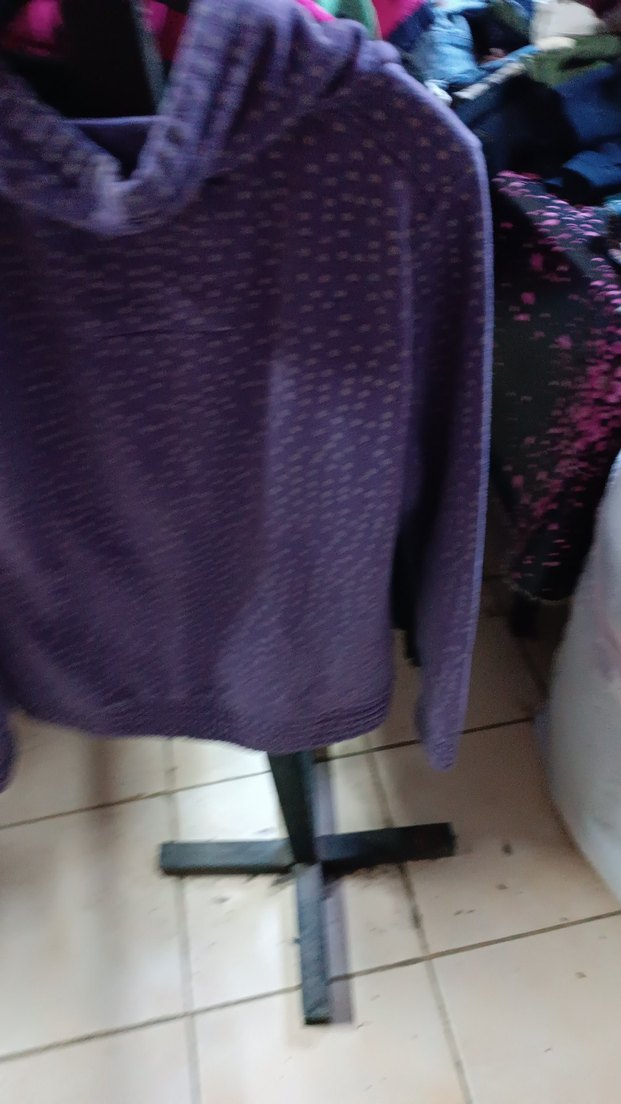 Mor Fermuarlı Kadın Polar Ceket - Görsel 3