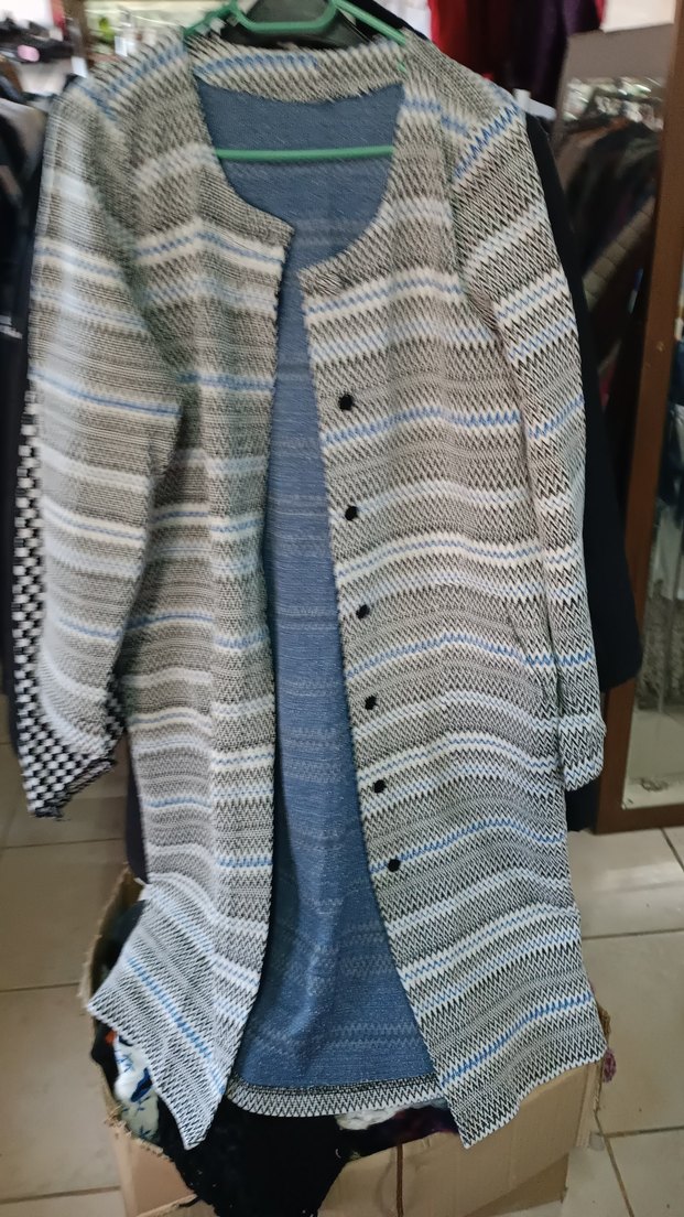 Kadın Gri Uzun Regular Fit Düğmeli Kaban - Görsel 2