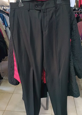 Siyah Kemerli Erkek Ofis Pantolonu - Görsel 2